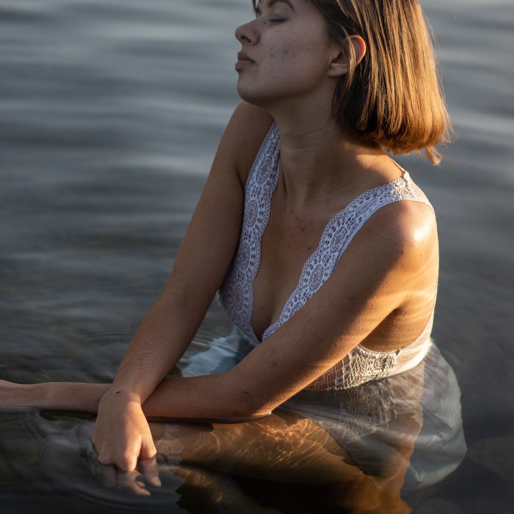 photo portrait femme eau