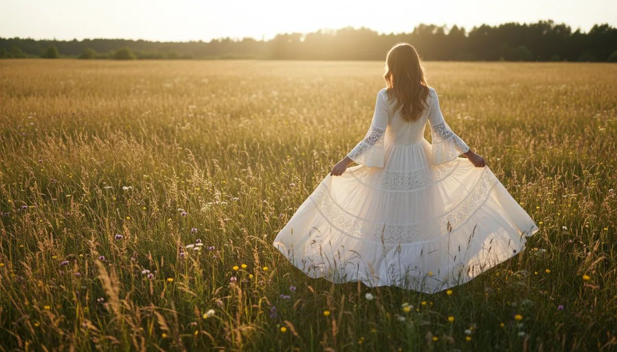 Robe bohème champêtre : 10 modèles, matières et accessoires pour un look naturel (2026)